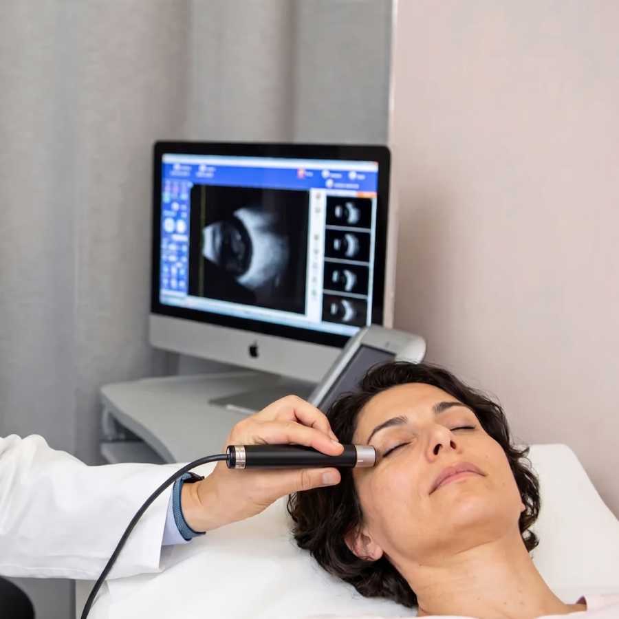 Ecodoppler-oftalmico L'ecodoppler oculare visualizza la circolazione dell'occhio, ecodoppler retrobulbare misura la vascolarizzazione dell'occhio